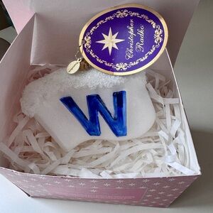 Christopher Radko -  Cubs W Flag Holiday Ornament. Limited Edition 2016